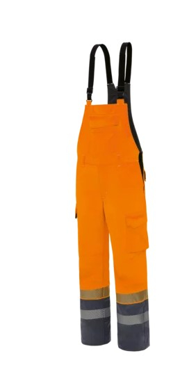 HB-Strlichtbogenschutz-Warnschutzlatzhose, 320 g/m, fluoreszierendorange/steingrau